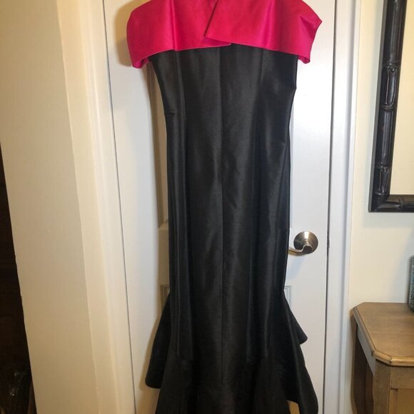 Ideas by Barbara Gown Style #: 5873 Black/Pink Size M NWT - Picture 3 of 16